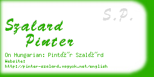 szalard pinter business card